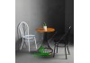 Image of Bộ bàn ghế cafe decor ghế sắt bàn chân nôm mặt gỗ 97