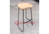 Image of Ghế quầy bar mặt gỗ chân sắt uốn cong GBT04