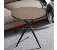 Bàn decor, bàn tab sofa mặt mdf phủ veneer nâu BM19