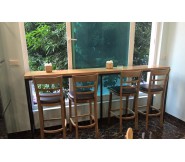 Bàn ghế gỗ cabin cafe BQ44NTT