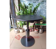 Bàn tròn cafe chân sắt decor mặt tôn BS100
