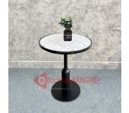Bàn tròn cafe decor mặt gạch chân sắt sơn tĩnh điện BSK42