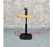 Bàn tròn cafe decor mặt gỗ BSK45