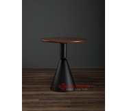 Bàn tròn cafe decor tiếp khách mặt gỗ MDF phủ veneer BM04