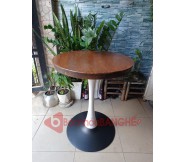 Bàn tròn cafe tiếp khách decor mặt gỗ BS47