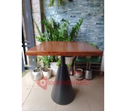 Bàn vuông cafe mặt gỗ chân nón BS83