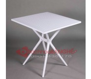 Bàn vuông cafe nhựa đúc BST04
