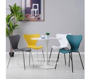 Bộ bàn ghế cafe 4 ghế nhựa chân sắt