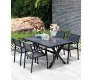 Bộ bàn ghế cafe bàn ghế ăn nhà hàng sân vườn nhôm đúc 206