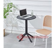 Bộ bàn ghế cafe bàn ghế decor tiếp khách ghế nhựa giả mây 224