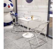 Bộ bàn ghế cafe decor trong suốt 117