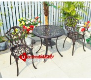 Bộ bàn ghế cafe sân vườn sân thượng hồ bơi nhôm đúc 181