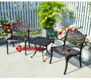 Bộ bàn ghế cafe sân vườn sân thượng hồ bơi nhôm đúc 182