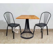 Bộ bàn ghế cafe trà sữa ghế sắt 194