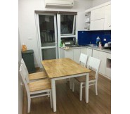 Bộ bàn ghế phòng ăn Cherry trắng BA04