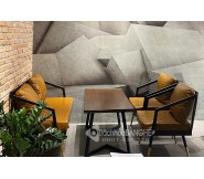 Bộ bàn ghế sofa lưới khung sắt cho quán cafe nhà hàng 204