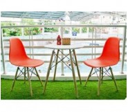 Bộ bàn ghế tiếp khách văn phòng, bàn ghế quán cafe màu cam SBG1550