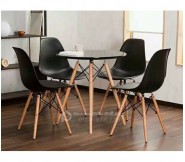 Bộ bàn ghế tiếp khách văn phòng, bàn ghế quán cafe màu đen SBG2450