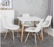 Bộ bàn ghế tiếp khách văn phòng, bàn ghế quán cafe màu trắng SBG3270