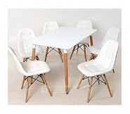 Bộ bàn ghế tiếp khách văn phòng, bàn ghế quán cafe màu trắng SBG4600