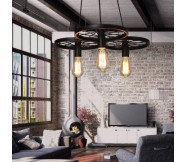 Đèn thả vintage 3 bánh xe DT64/3