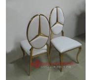 Ghế ăn tân cổ điển, ghế nhà hàng tiệc cưới mạ vàng sang trọng GLM164