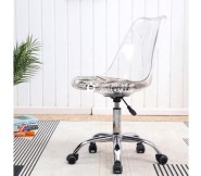 Ghế Nhựa Trong Suốt Chân Xoay GLM113B