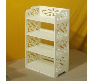 Kệ giày hoa chồi 4 tầng màu trắng lắp ráp 