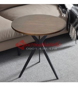 Bàn decor, bàn tab sofa mặt mdf phủ veneer nâu BM19