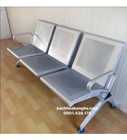 Ghế băng chờ 3 chỗ ngồi khung thép sơn tĩnh điện