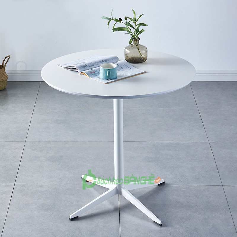 Bàn tròn cafe decor tiếp khách mặt gỗ MDF BM05