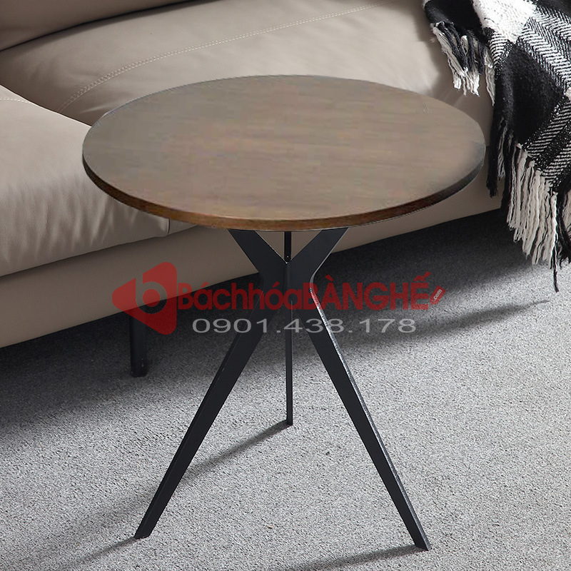 Bàn decor, bàn tab sofa mặt mdf phủ veneer nâu BM19