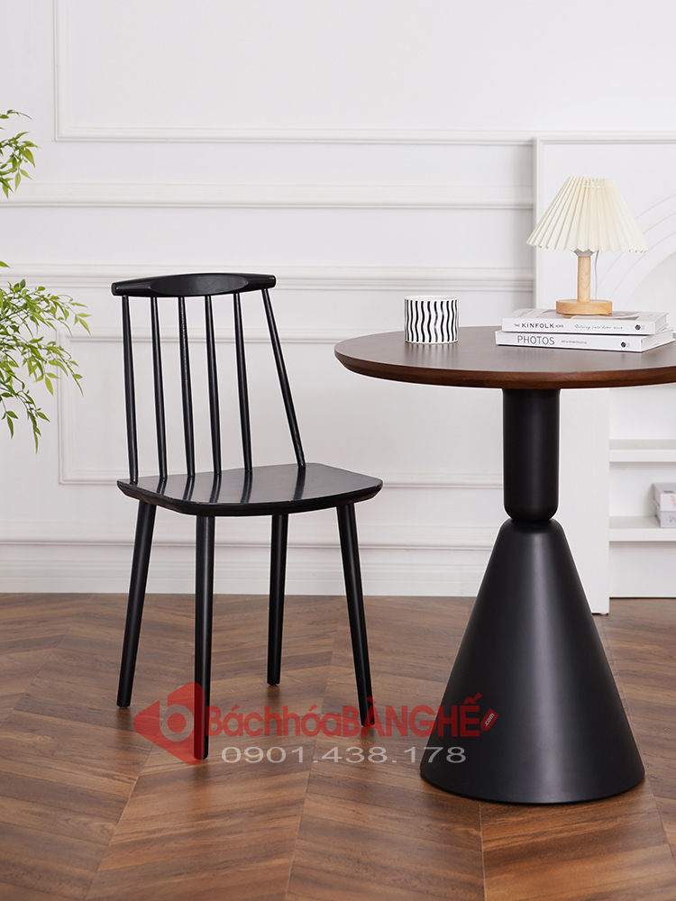 Bàn tròn cafe decor tiếp khách mặt gỗ MDF phủ veneer BM04 Bàn tròn cafe decor tiếp khách mặt gỗ MDF phủ veneer BM04
