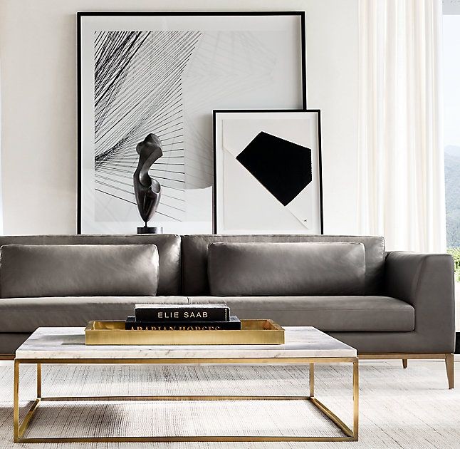 Bàn sofa chữ nhật khung inox mạ vàng mặt đá NTTD3200
