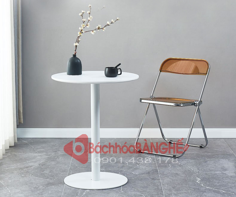 Bộ bàn ghế xếp trong suốt decor cafe tiếp khách cửa hàng văn phòng 236