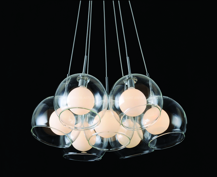 Đèn thả thủy tinh nghệ thuật vintage 7 bóng DT25