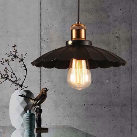 Đèn thả trần chao hoa vintage 129