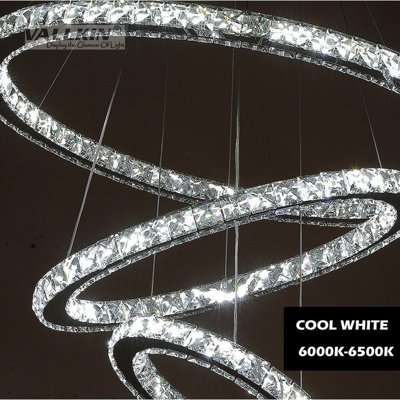 Đèn thả trần Crystal nghệ thuật 3 vòng MO67